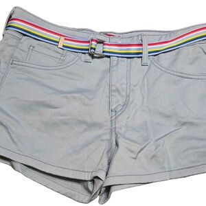 Levi's Light Blue Cargo Shorts with Colorful Belt